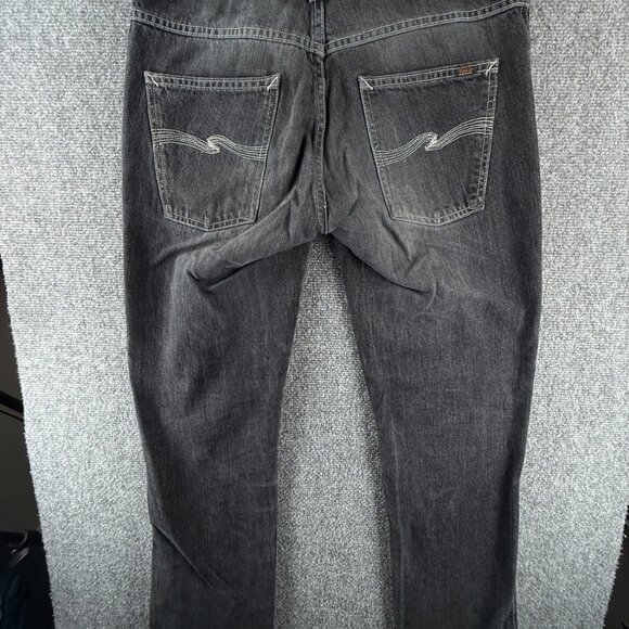 Nudie Jeans Men Denim Jeans Low Slim Jim Used Black Cotton J676 Adult ACTL 32X33 - Picture 13 of 16